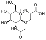 O-(2-乙酰氨基-2-脫氧-D-吡喃葡萄糖)-L-絲氨酸結(jié)構(gòu)式_17041-36-0結(jié)構(gòu)式