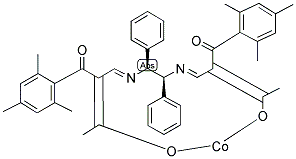 (1S,2S)-N,N-雙[3-氧代-2-(2,4,6-三甲基苯酰)丁烯基]-1,2-二苯基乙二胺合鈷(II)結構式_171200-71-8結構式