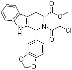 1,2,3,4-四氫-2-氯乙?；? 1-(3,4-亞甲基二氧基苯基)-9h-吡啶并[3,4-b]吲哚-3-羧酸-(6R,12ar)-甲酯結構式_171489-59-1結構式