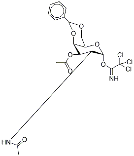 2-(Acetylamino)-2-deoxy-3-o-acetyl-4,6-o-benzylidene-alpha-d-galactopyranose trichloroacetimidate Structure,171973-69-6Structure