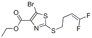 4-Thiazolecarboxylicacid,5-bromo-2-[(4,4-difluoro-3-butenyl)thio]-,ethylester(9ci) Structure,172933-16-3Structure