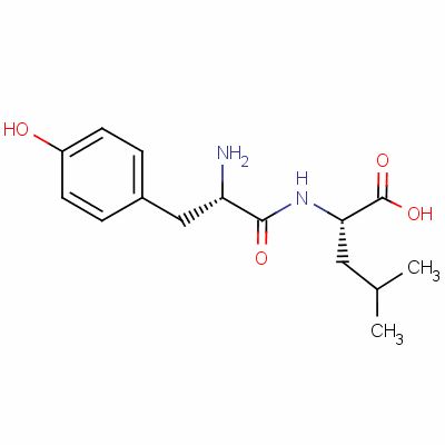 (S)-2-((S)-2-氨基-3-(4-羥基苯基)丙酰胺)-4-甲基戊酸結(jié)構(gòu)式_17355-10-1結(jié)構(gòu)式