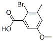 2-Bromo-5-methoxy-3-methylbenzoic acid Structure,174417-54-0Structure