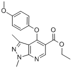 Ethyl 4-(4-methoxyphenoxy)-1,3-dimethyl-1h-pyrazolo[3,4-b]pyridine-5-carboxylate Structure,174842-34-3Structure