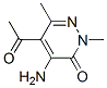 5-Acetyl-4-amino-2,6-dimethyl-2,3-dihydropyridazin-3-one Structure,175135-90-7Structure