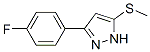 3-(4-Fluorophenyl)-5-(methylthio)pyrazole Structure,175137-20-9Structure