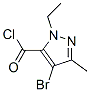 4-Bromo-1-ethyl-3-methyl-1H-pyrazole-5-carbonyl chloride Structure,175277-00-6Structure