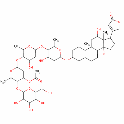 毛花洋地黃苷 c結構式_17575-22-3結構式