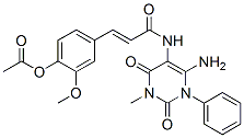 3-[4-(乙酰基氧基)-3-甲氧基苯基]-n-(6-氨基-1,2,3,4-四氫-3-甲基-2,4-二氧代-1-苯基-5-嘧啶)-2-丙酰胺結構式_176379-28-5結構式