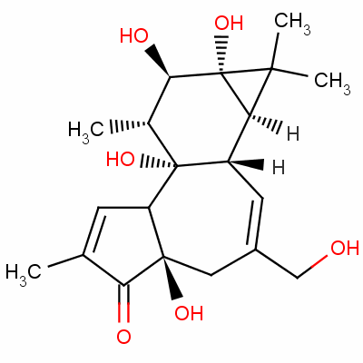 4beta,9alpha,12beta,13alpha,20-Pentahydroxytiglia-1,6-dien-3-one Structure,17673-25-5Structure