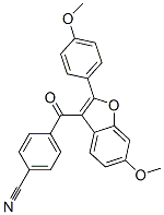 4-[[6-Methoxy-2-(4-methoxyphenyl)-3-benzofuranyl]carbonyl]benzonitrile Structure,176977-56-3Structure