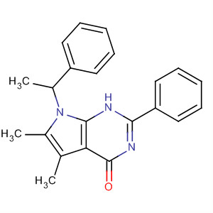 3,7-Dihydro-5,6-dimethyl-2-phenyl-7-(1-phenylethyl)-4h-pyrrolo[2,3-d]pyrimidin-4-one Structure,177499-65-9Structure