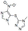 4H-1,2,4-Triazole, 4-methyl-3-[(1-methyl-4-nitro-1H-imidazol-5-yl)thio]- Structure,177653-76-8Structure