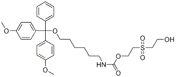 [6-[Bis(4-methoxyphenyl)phenylmethoxy]hexyl]-carbamic acid 2-[(2-hydroxyethyl)sulfonyl]ethyl ester Structure,178261-44-4Structure