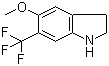 6-三氟甲基-5-甲氧基吲哚烷結(jié)構(gòu)式_178896-79-2結(jié)構(gòu)式