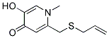 4(1H)-pyridinone, 5-hydroxy-1-methyl-2-[(2-propenylthio)methyl]-(9ci) Structure,181647-47-2Structure