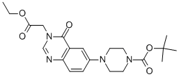 1-N-boc-4-(3-ethoxycarbonylmethyl-4-oxo-3,4-dihydro-quinazolin-6-yl)piperazine Structure,183622-37-9Structure