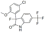 2H-Indol-2-one, 3-(5-chloro-2-methoxyphenyl)-3-fluoro-1,3-dihydro-6-(trifluoromethyl)- Structure,183720-28-7Structure