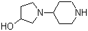 1-(4-Piperidinyl)-3-pyrrolidinol Structure,184969-05-9Structure