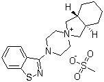 (3aR,7aR)-4’-(1,2-苯并異噻唑-3-基)八氫螺[2H-異吲哚-2,1’-哌嗪]甲磺酸鹽結(jié)構(gòu)式_186204-37-5結(jié)構(gòu)式