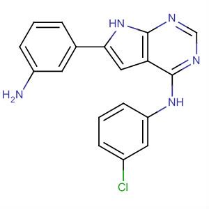 6-(3-Amino-phenyl)-4-(3-chloro-anilino)-7h-pyrrolo[2,3-d]pyrimidine Structure,187723-97-3Structure