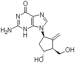 2-氨基-1,9-二氫-9-[(1R,3S,4R)-4-羥基-3-(羥基甲基)-2-亞甲基環(huán)戊基]-6H-嘌呤-6-酮結(jié)構(gòu)式_188399-46-4結(jié)構(gòu)式