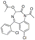 1-Acetyl-3-(acetyloxy)-7-chloro-5-(2-chlorophenyl)-1,3-dihydro-2H-1,4-benzodiazepin-2-one Structure,18878-17-6Structure