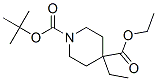 1-Boc-4-乙基-4-哌啶羧酸乙酯結(jié)構(gòu)式_188792-70-3結(jié)構(gòu)式