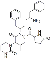 N-(4-氨基-1-芐基-3-羥基-5-苯基戊基)-3-甲基-2-(2-氧代四氫嘧啶-1-基)-丁酰胺 5-氧代吡咯烷-2-甲酸結(jié)構(gòu)式_192726-06-0結(jié)構(gòu)式