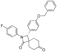 (3R)-2-(4-fluorophenyl)-3-[4-(phenylmethoxy)phenyl]-2-azaspiro[3.5]nonane-1,7-dione Structure,194367-70-9Structure