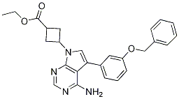 3-(4-氨基-5-(3-(芐氧基)苯基)-7h-吡咯并[2,3-d]嘧啶-7-基)環(huán)丁烷羧酸乙酯結(jié)構(gòu)式_194788-04-0結(jié)構(gòu)式