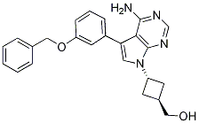 (Trans-3-(4-amino-5-(3-(benzyloxy)phenyl)-7h-pyrrolo[2,3-d]pyrimidin-7-yl)cyclobutyl)methanol Structure,194788-06-2Structure