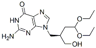 6H-Purin-6-one, 2-amino-9-[(2R)-4,4-diethoxy-2-(hydroxymethyl)butyl]-1,9-dihydro- Structure,195157-25-6Structure