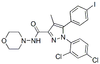 1H-Pyrazole-3-carboxamide, 1-(2,4-dichlorophenyl)-5-(4-iodophenyl)-4-methyl-N-4-morpholinyl- Structure,202463-68-1Structure