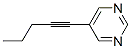 Pyrimidine, 5-(1-pentynyl)- (9ci) Structure,202828-83-9Structure