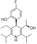 (αR,4R)-rel-5-乙基-4-(4-氟-2-羥基苯基)-α-甲基-2,6-雙(1-甲基乙基)-3-吡啶甲醇結構式_202917-21-3結構式