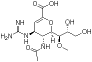 (4S,5R,6R)-5-乙酰氨基-4-胍基-6-((1R,2R)-2,3-二羥基-1-甲氧基丙基)-5,6-二氫-4H-吡喃-2-甲酸結(jié)構(gòu)式_203120-17-6結(jié)構(gòu)式