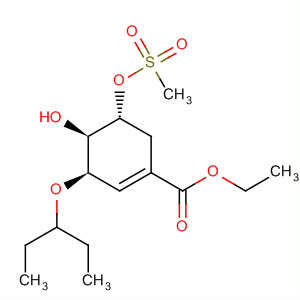 (3R,4r,5r)-3-(1-ethylpropoxy)-4-hydroxy-5-[(methylsulfonyl)oxy]-1-cyclohexene-1-carboxylic acid ethyl ester Structure,204254-92-2Structure