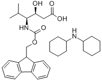 N-環(huán)己基環(huán)己胺 (3S,4S)-4-[[芴甲氧羰基]氨基]-3-羥基-5-甲基己酸鹽結(jié)構(gòu)式_204316-10-9結(jié)構(gòu)式