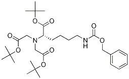 (5S)-n-benzyloxycarbonyl-n-(5-amino-1-carboxypentyl)iminodiacetic acid, tri-t-butyl ester Structure,205379-07-3Structure