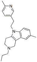 2,3,4,5-Tetrahydro-8-methyl-5-[2-(6-methyl-3-pyridyl)ethyl]-2-propyl-1h-pyrido[4,3-b]indole Structure,20674-93-5Structure