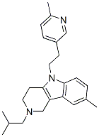 2,3,4,5-Tetrahydro-2-isobutyl-8-methyl-5-[2-(6-methyl-3-pyridyl)ethyl ]-1h-pyrido[4,3-b]indole Structure,20674-98-0Structure