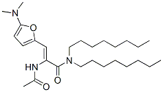 2-Propenamide, 2-(acetylamino)-3-[5-(dimethylamino)-2-furanyl]-n,n-dioctyl- Structure,209596-72-5Structure