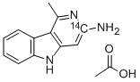 3-Amino-1-methyl-5h-pyrido[4,3-b]indole-3-14c, acetate Structure,210049-15-3Structure