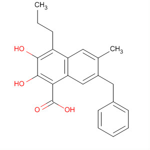 2,3-Dihydroxy-6-methyl-7-(phenylmethyl)-4-propyl-1-naphthalenecarboxylic acid Structure,213971-34-7Structure