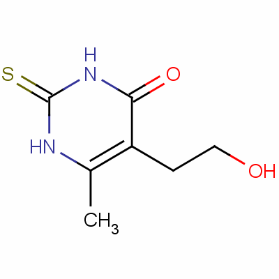 2,3-Dihydro-5-(2-hydroxyethyl)-6-methyl-2-thioxo-1H-pyrimidin-4-one Structure,21585-16-0Structure