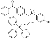 N-(4-[benzoyl ]benzyl )-n-(4-bromo phenyl )-n,n-dimethylammonium butyltriphenyl borate Structure,216067-09-3Structure