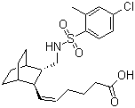 (5Z)-6-[(2R,3S)-3-[[[(4-氯-2-甲基苯基)磺?；鵠氨基]甲基]雙環(huán)[2.2.2]辛-2-基]-5-己烯酸結(jié)構(gòu)式_216158-34-8結(jié)構(gòu)式