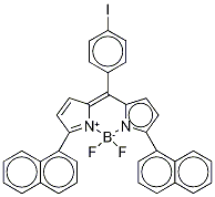 4,4-Difluoro-8-(4’-iodophenyl)-1,7-bis-(1’-napthyl)-4-bora-3alpha,4alpha-diaza-s-indacene Structure,216255-54-8Structure