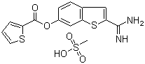 2-(Aminoiminomethyl)benzo[b]thiophen-6-yl ester 2-thiophenecarboxylic acid methanesulfonate Structure,217099-44-0Structure